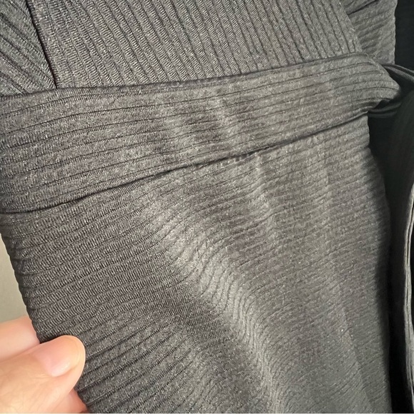 Anthropologie Hutch Black Wrap Dress Sleeveless Ribbed NEW Ronnie - Picture 3 of 6